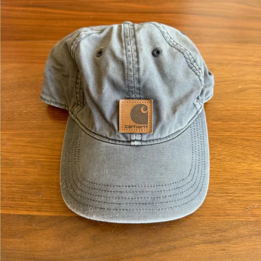 Carhartt Charcoal Cap with Logo Patch - Picture 3 of 4